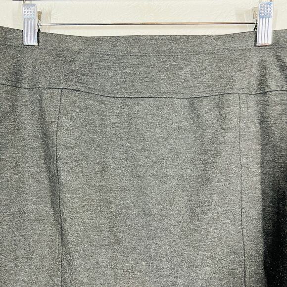 Ellen Tracy Stretch Pencil Skirt Charcoal Career Casual Knit Light Elastic - XL - Picture 3 of 3